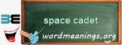 WordMeaning blackboard for space cadet